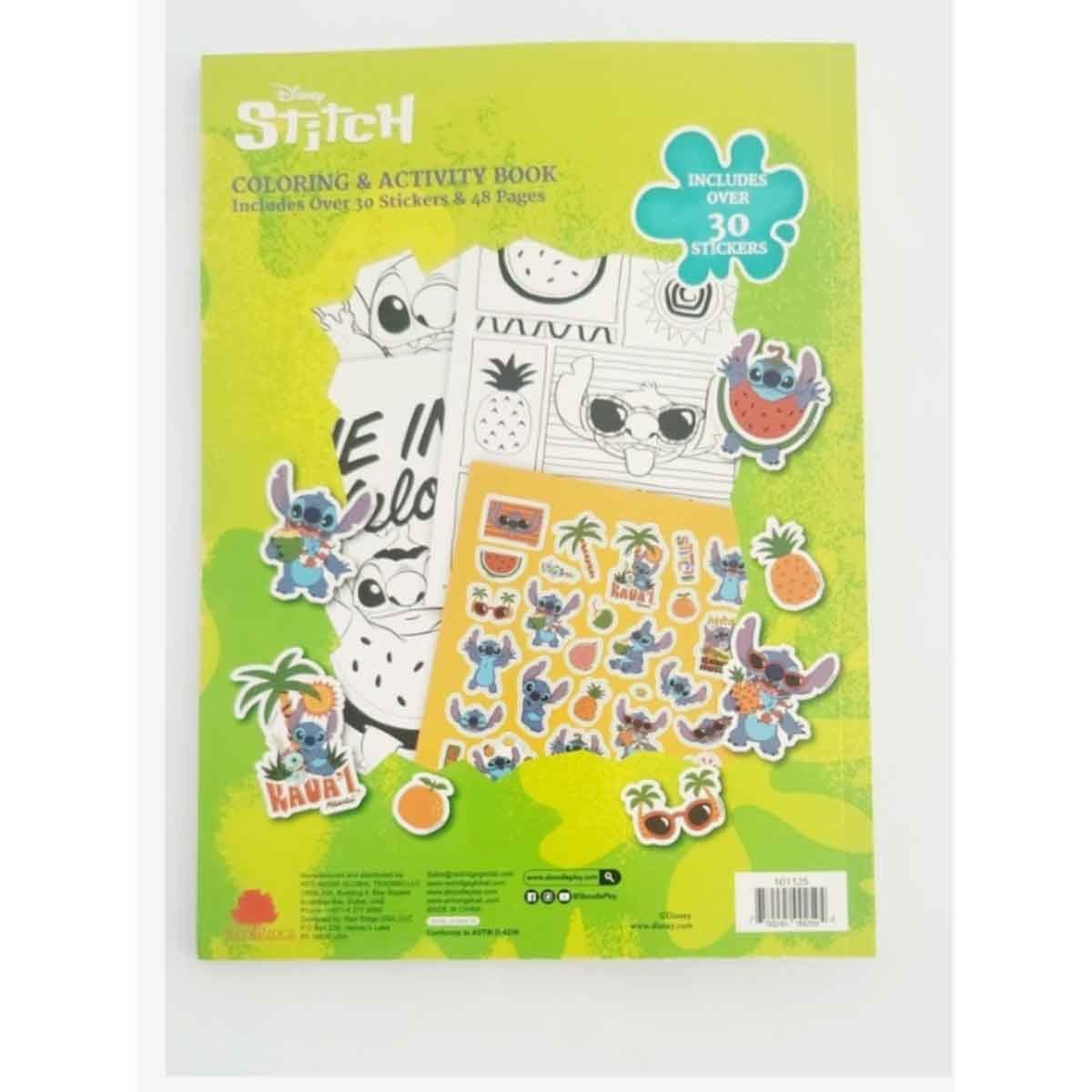 ديزني ستيتش كتاب تلوين وأنشطة مع أقلام شمع للأطفال بعمر 3-4 سنوات