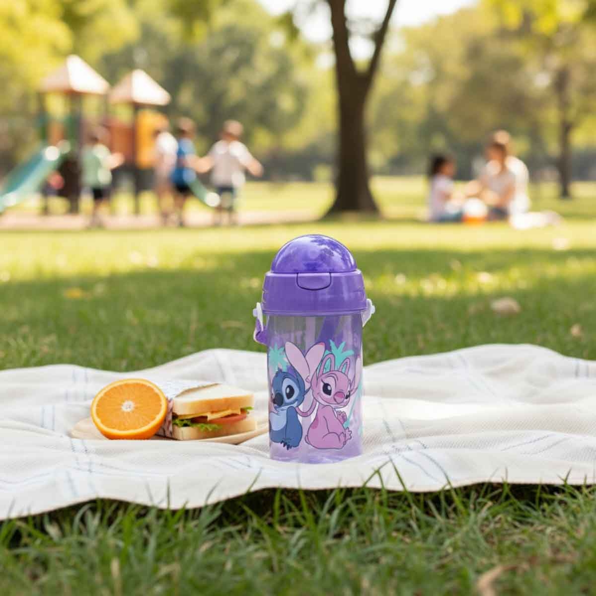 Stitch Pop-Up Canteen Disney Flip Straw Water Bottle