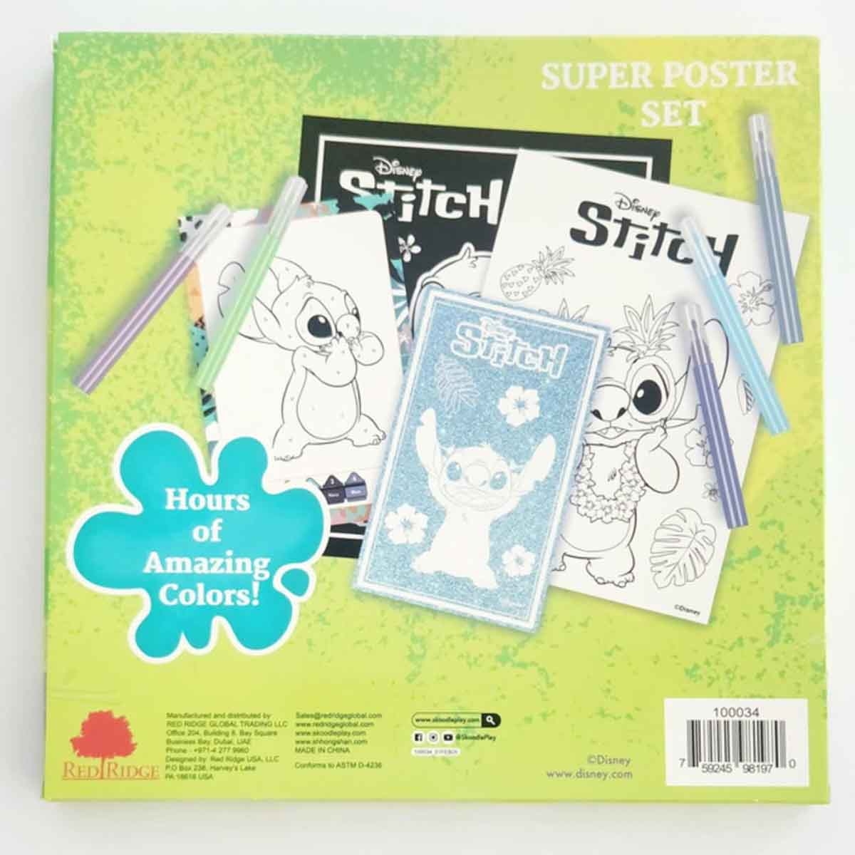 Disney Stitch Super Poster Activity Set Unisex, 3-4 Years