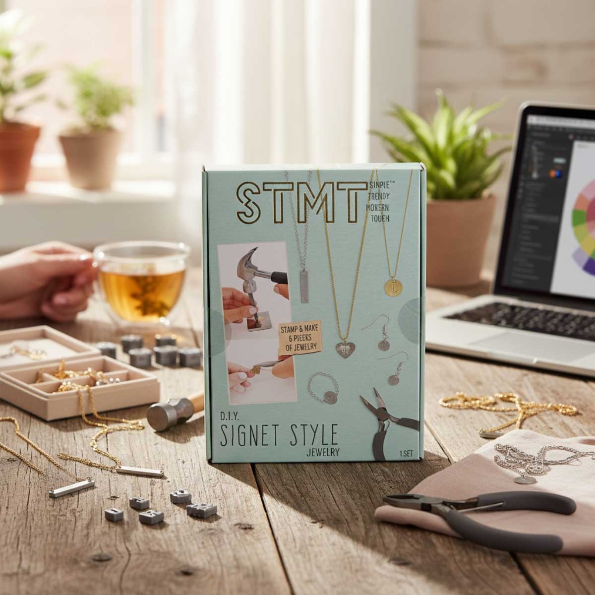 طقم صنع مجوهرات على شكل خاتم من STMT، للبنات من 8 إلى 10 سنوات