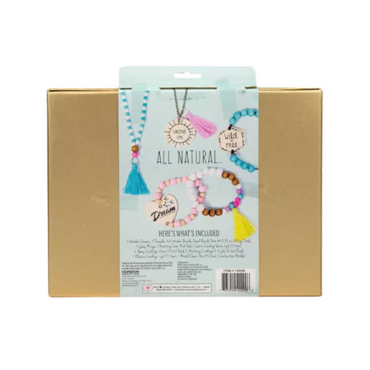 طقم صنع مجوهرات خشبية مزينة بشرابات من STMT، للبنات من 8 إلى 10 سنوات