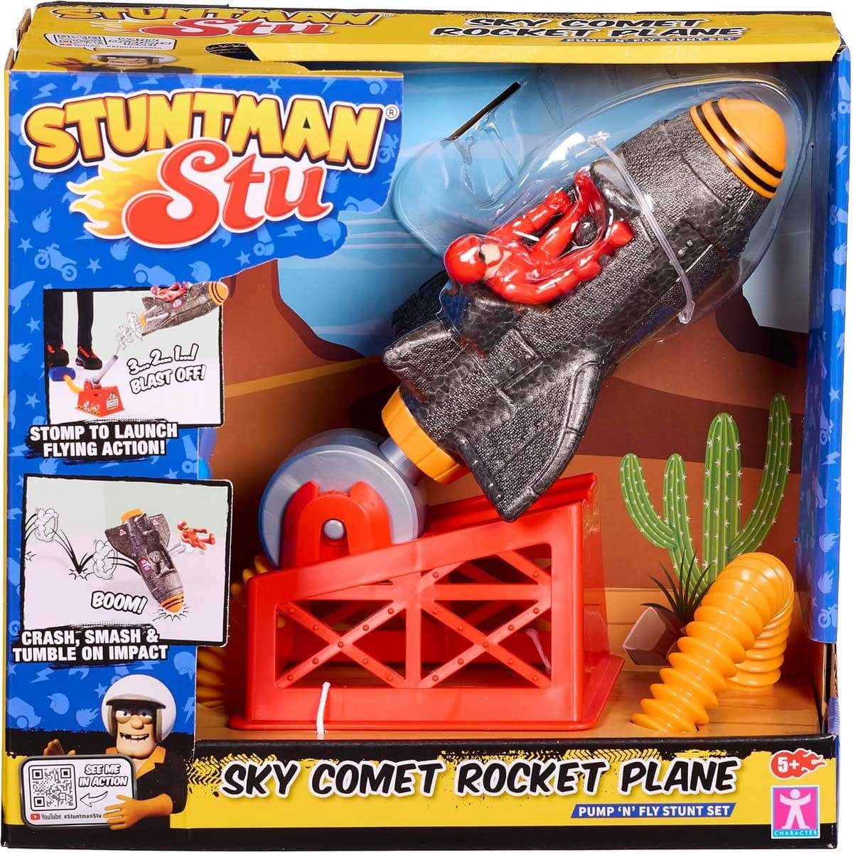 Stuntman Stu Sky Comet Rocket Plane Playset Boys, 5 - 6 Years