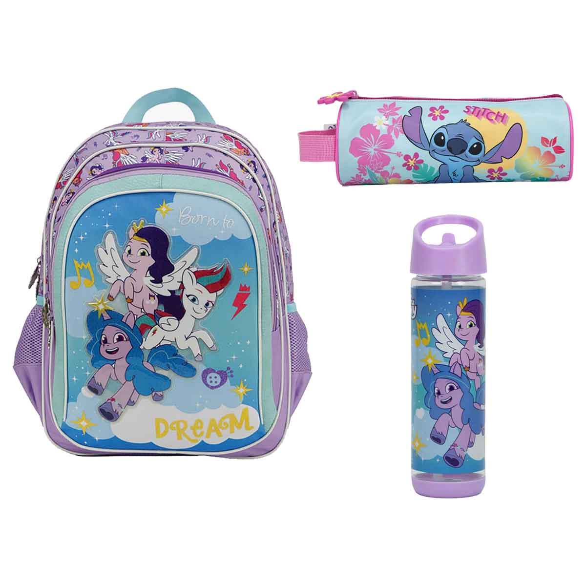 Sunce BTS Disney Frozen My Little Pony Backpack with Pencil Case & Water Bottle Combo Pack