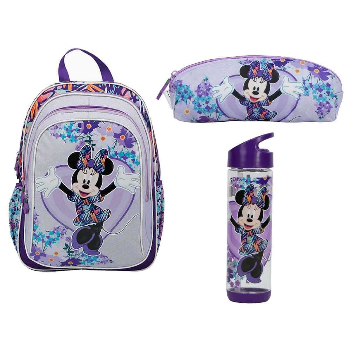 Sunce BTS Disney Minnie Trolley Backpack with Pencil Case & Water Bottle Combo Pack