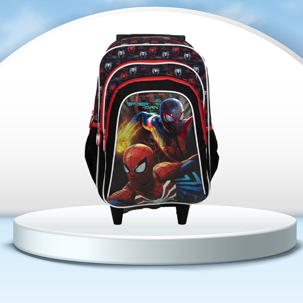 Sunce BTS Marvel Spider Man Trolley Backpack Unisex, 3-4 Years
