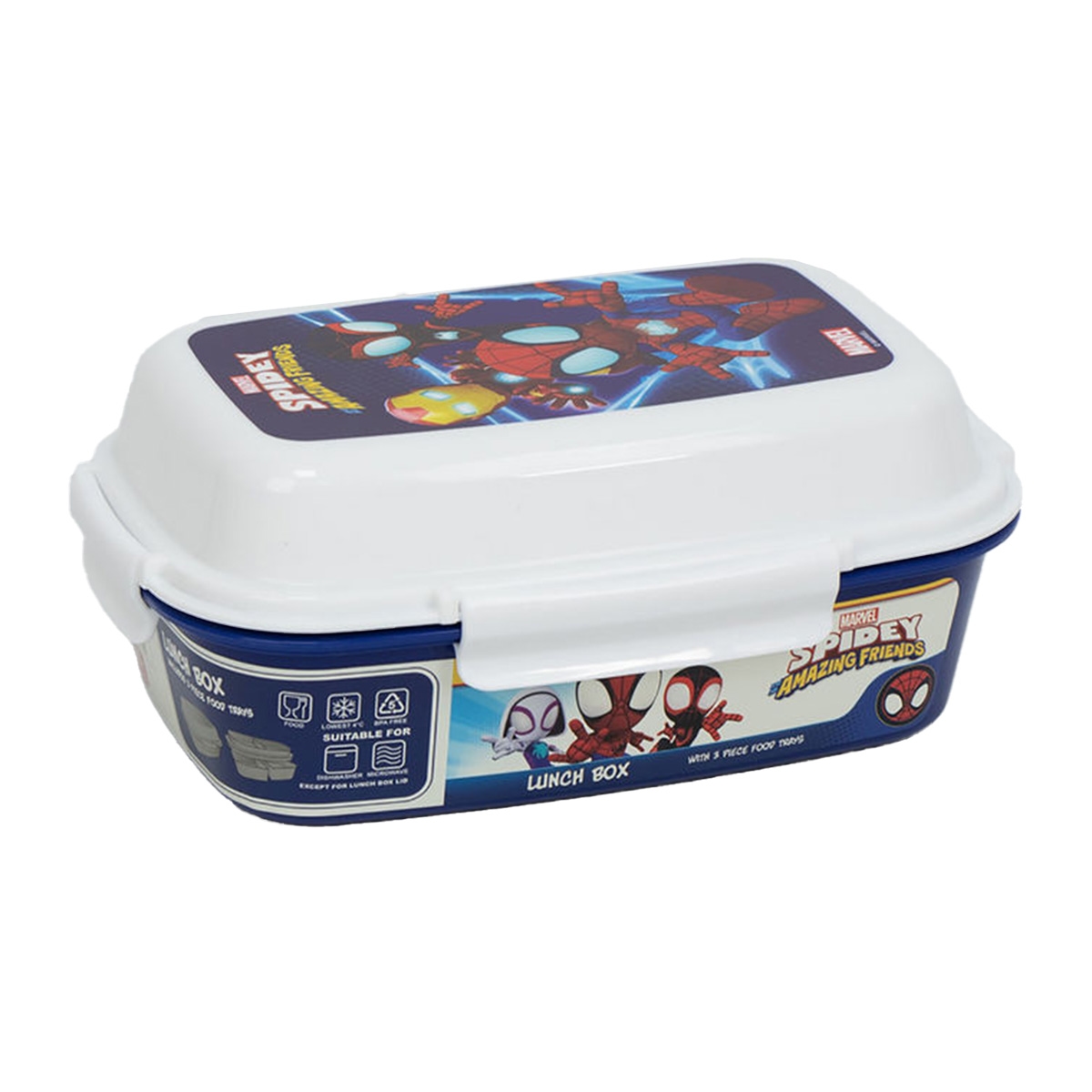 سنس بي تي اس علبة غداء سبايدي آند فريندز للجنسين، 3-4 سنوات