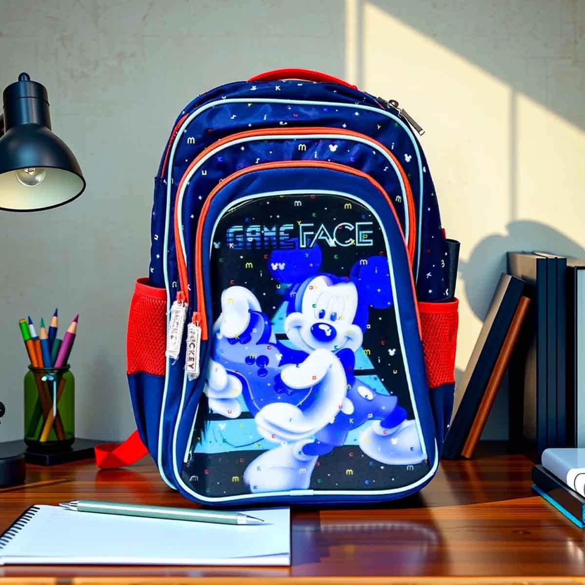 Sunce BTS Mickey Backpack with SD Inovacoes Grafica Notebook & Crayola Mini Markers Combo Pack