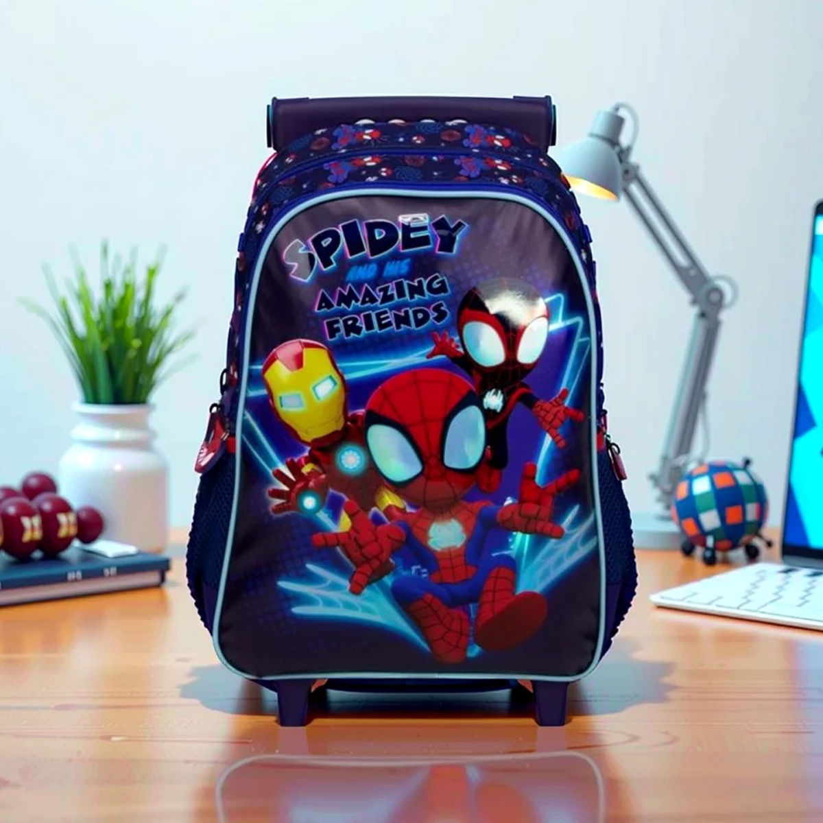 Sunce BTS Spidey & Friends Trolley Backpack Unisex, 3-4 Years