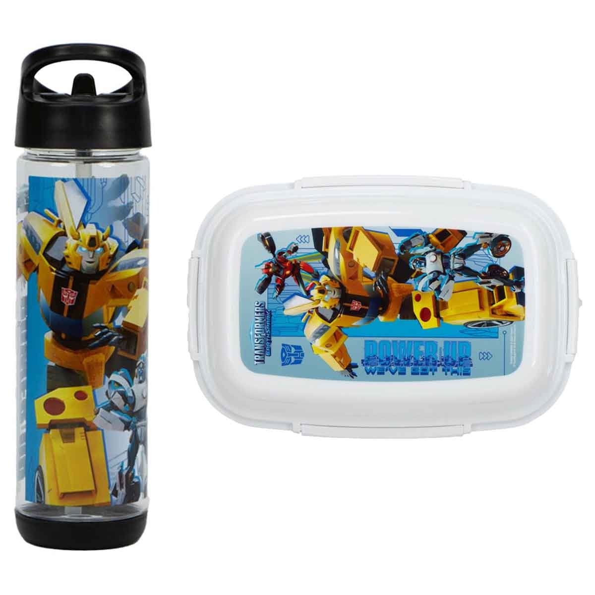 Sunce BTS Transformers EarthSpark Lunch Box & Water Bottle Combo Pack