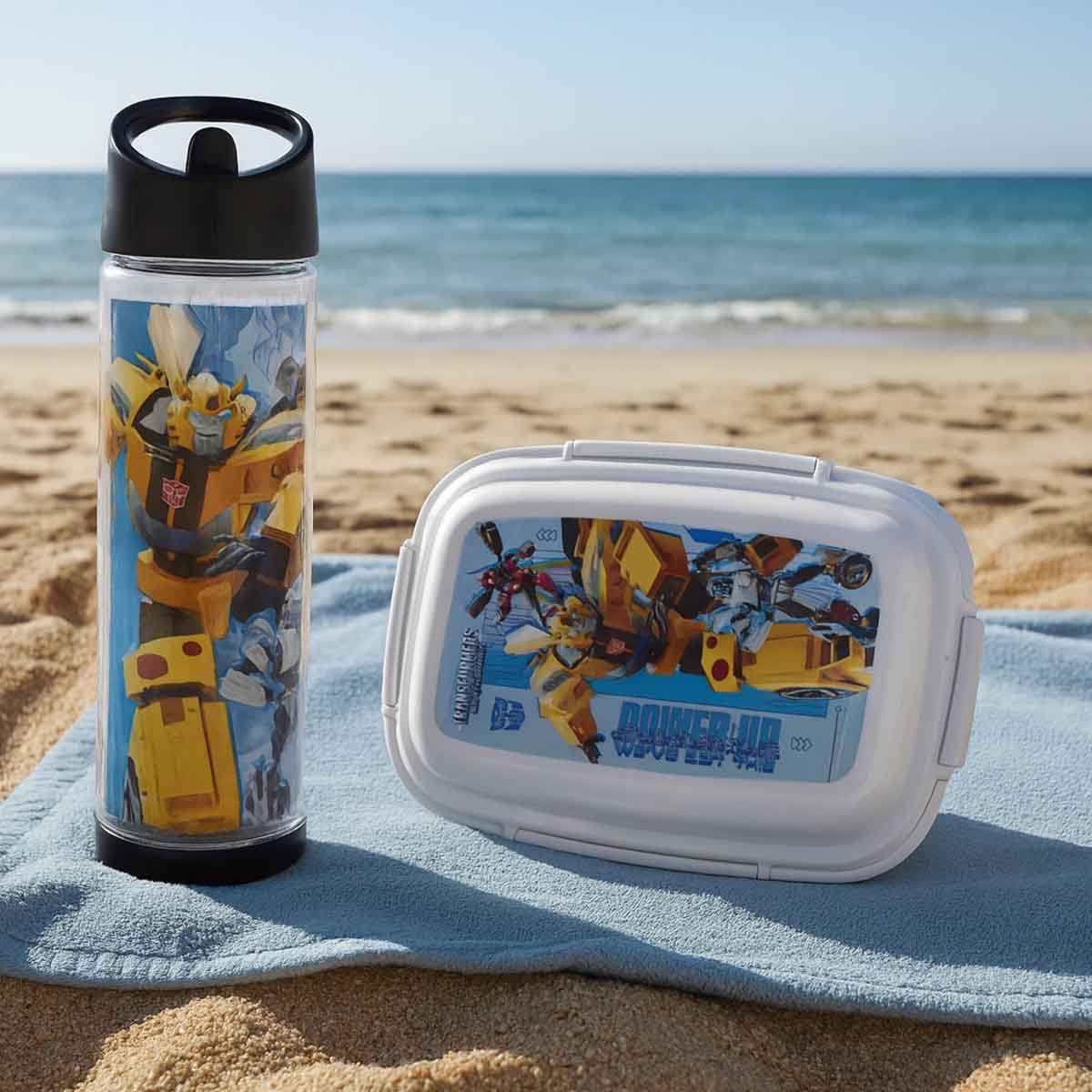 Sunce BTS Transformers EarthSpark Lunch Box & Water Bottle Combo Pack