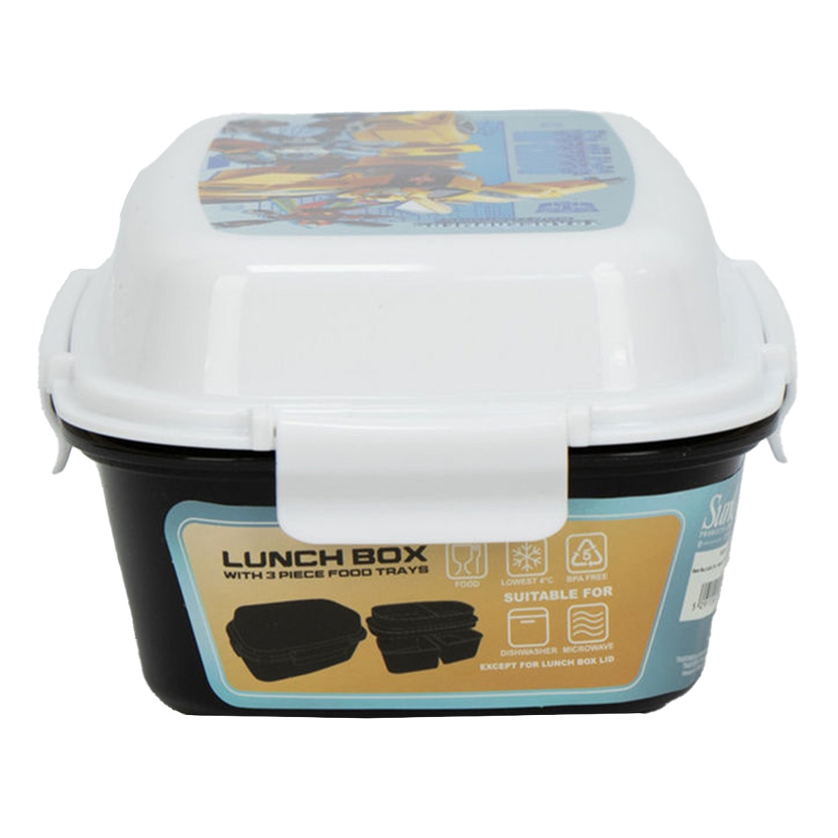 سنس بي تي اس علبة غداء ترانسفورمرز إيرث سبارك للأولاد، 3-4 سنوات