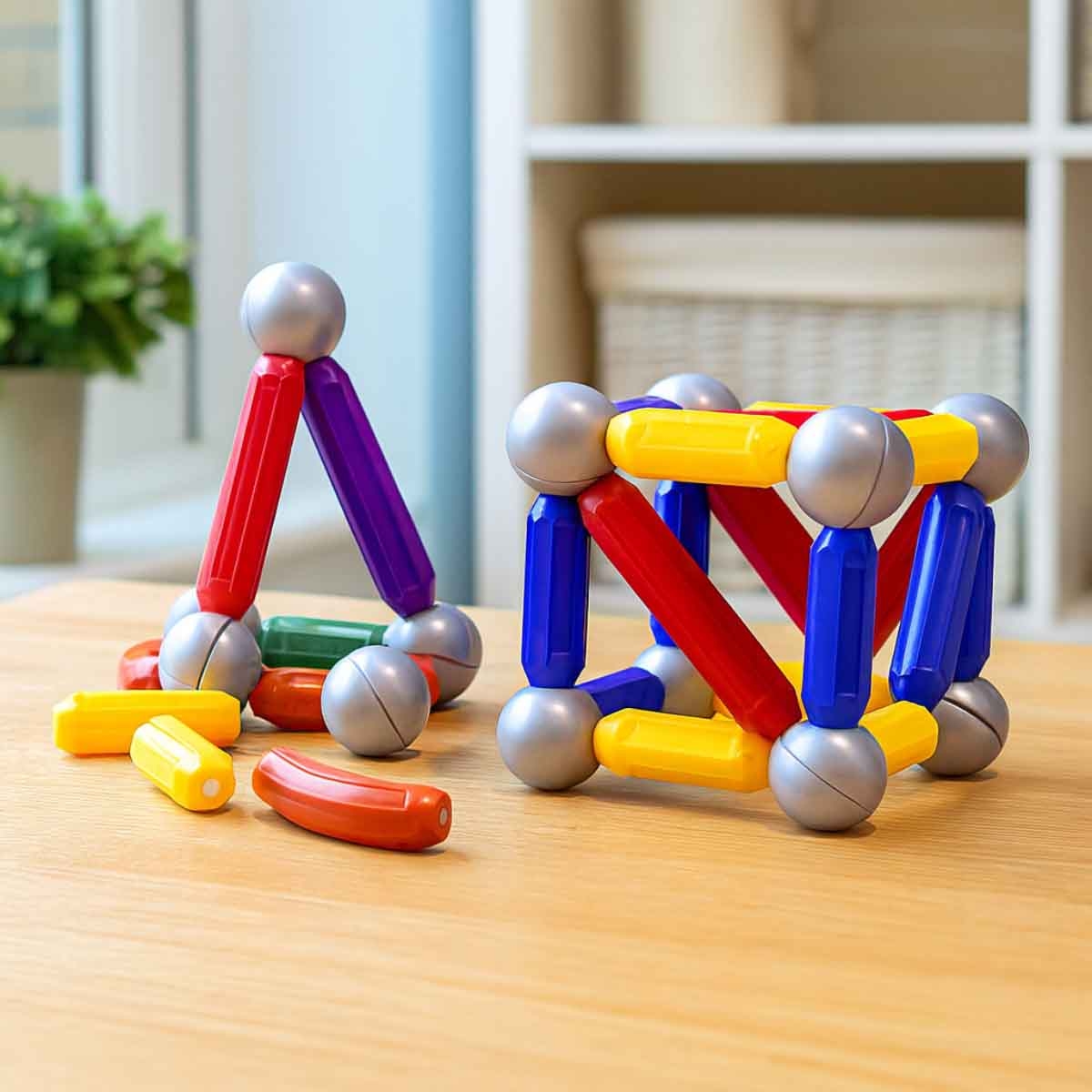 سندس مجموعة 64 قطعة بنّاء صغير مكعبات مغناطيسية