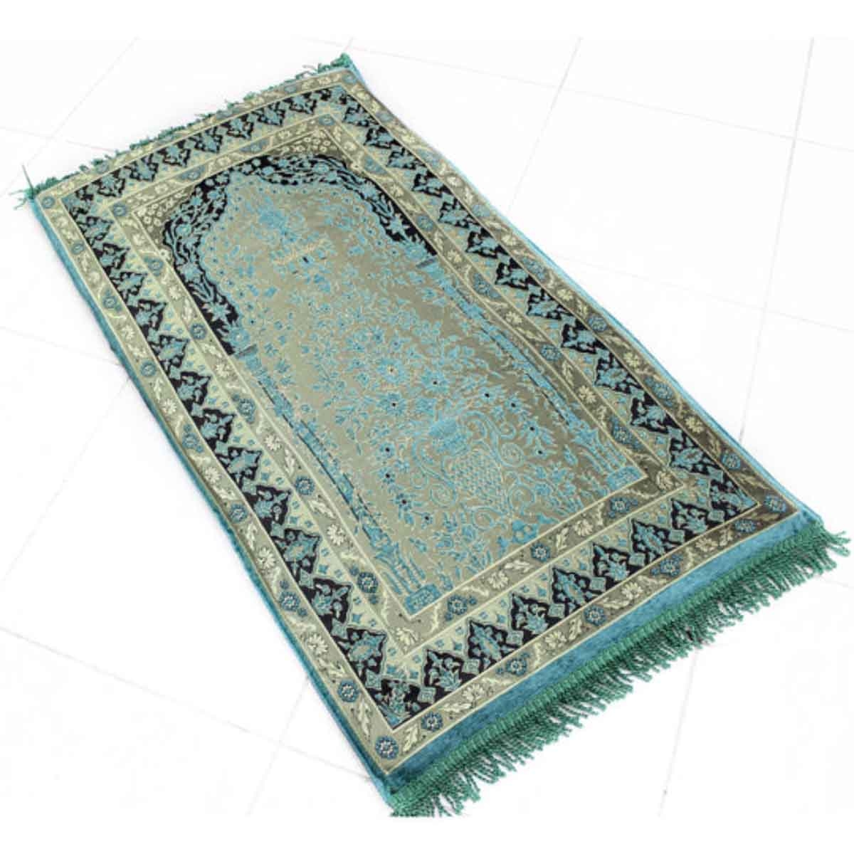 Sundus Green Comfortable Assorted Prayer Mat