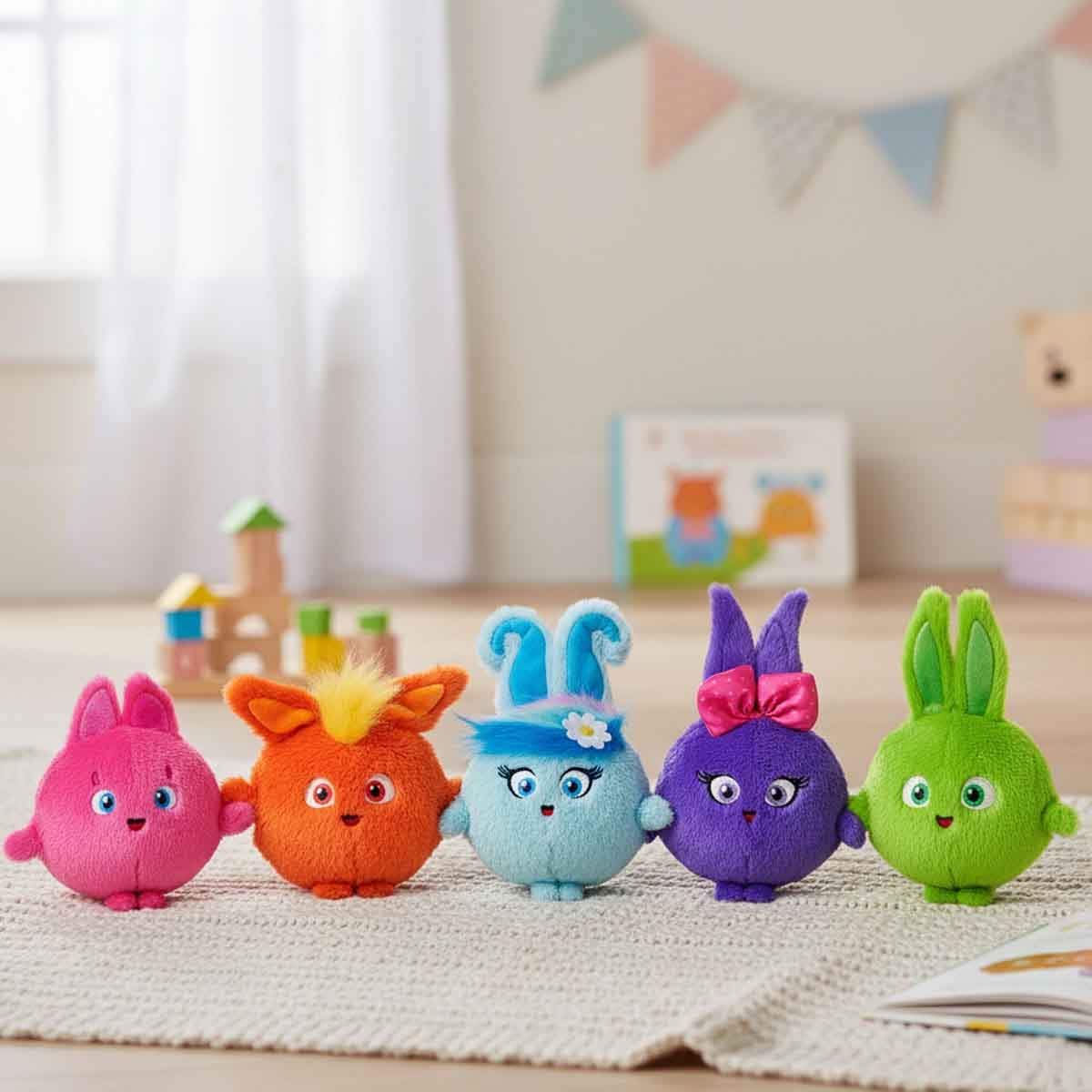 ساني باني لعبة محشوة صغيرة جيغل آند ويغل للجنسين، 3-4 سنوات