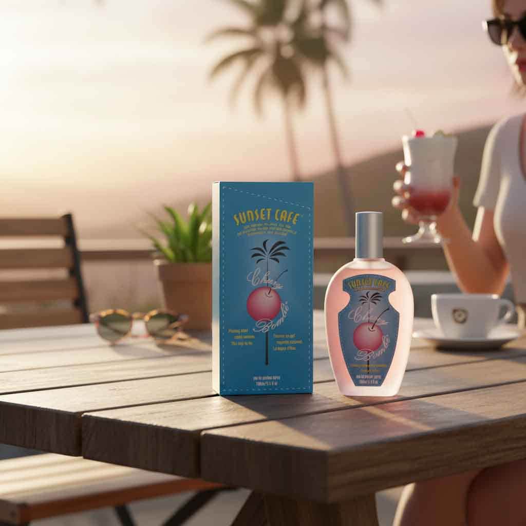 Sunset Cafe Cherry Bombe Eau De Parfum Unisex