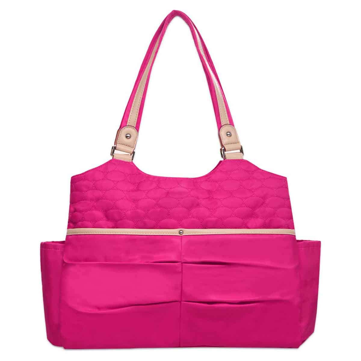 Sunveno 21.5L Fashion Diaper Tote Bag Pink Toddler, 0-2 Years