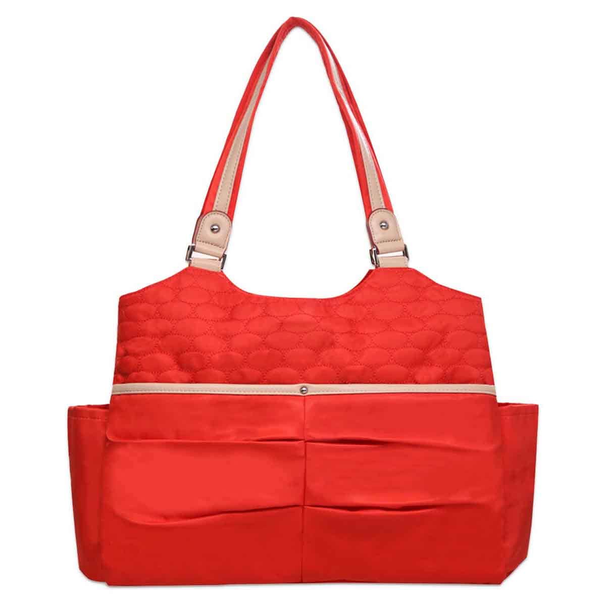 Sunveno 21.5L Fashion Diaper Tote Bag Red Toddler, 0-2 Years