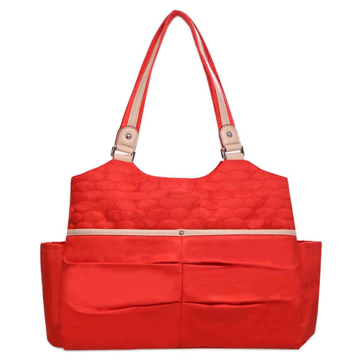 Sunveno 21.5L Fashion Diaper Tote Bag Red Toddler, 0-2 Years