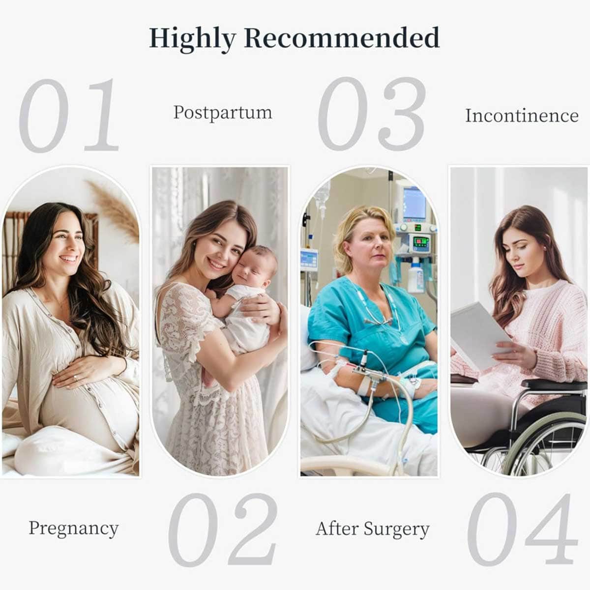 Sunveno 5-Piece L Postpartum Mesh Underwear Set