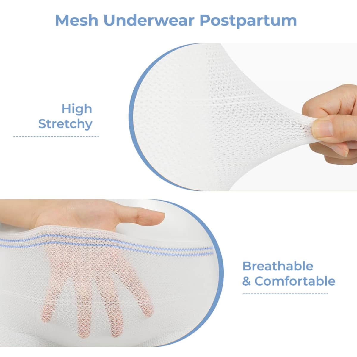 Sunveno 5-Piece M Postpartum Mesh Underwear Set