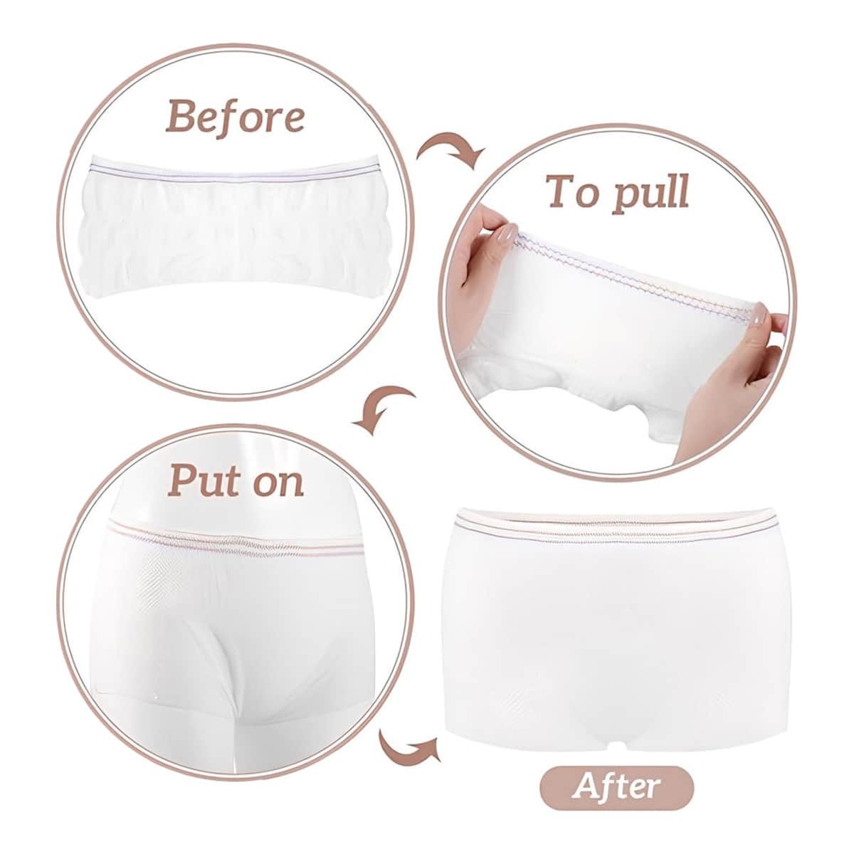 Sunveno 5-Piece S Postpartum Mesh Underwear Set