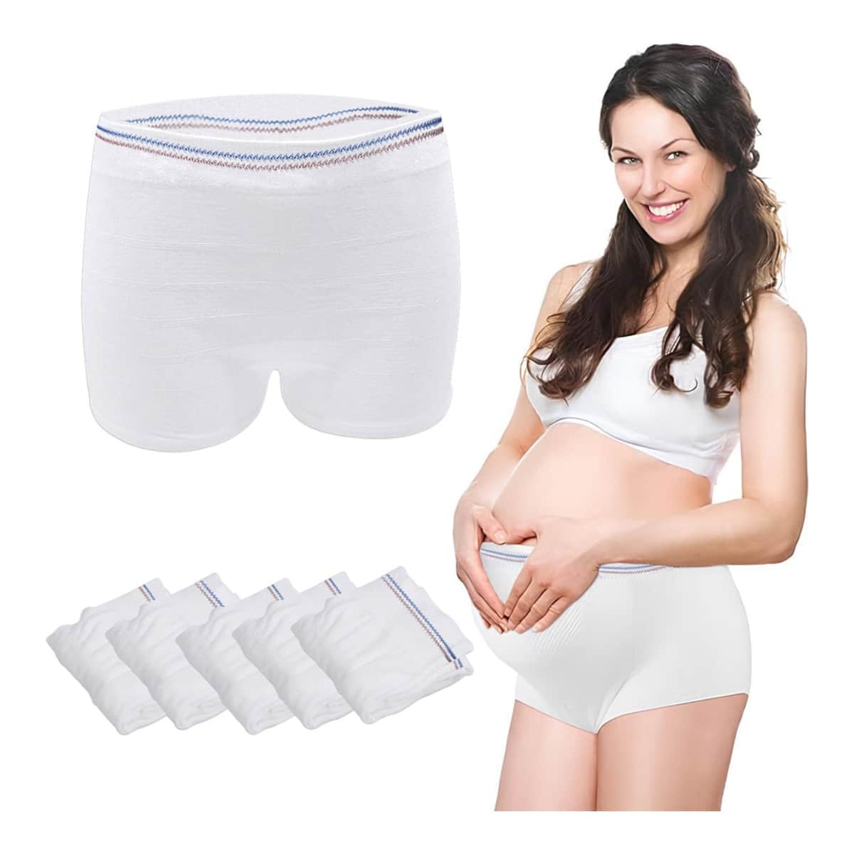 Sunveno 5-Piece S Postpartum Mesh Underwear Set