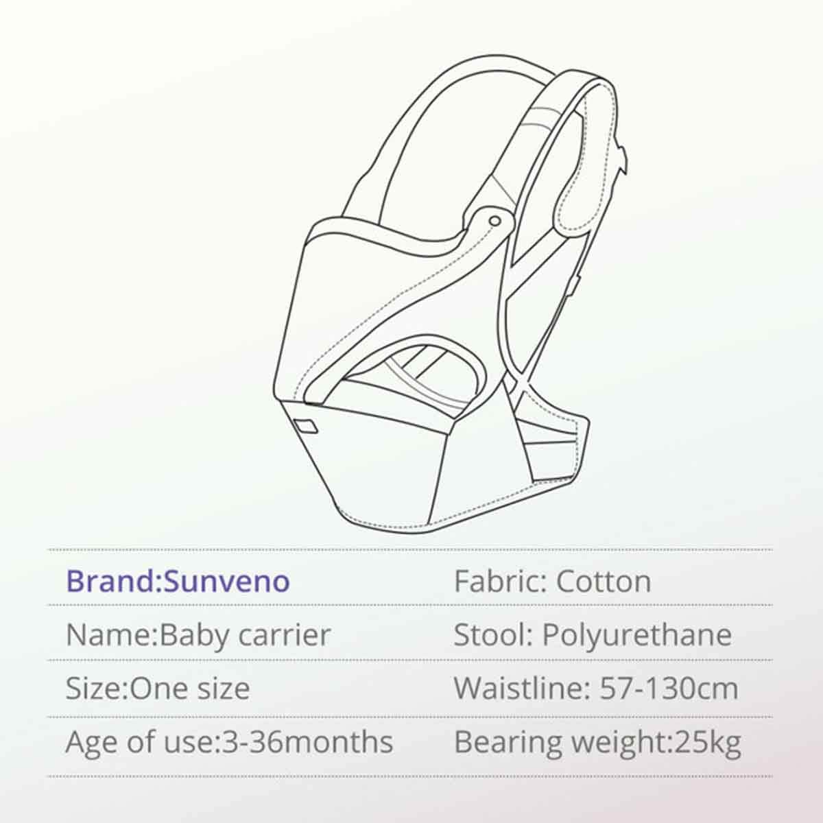 Sunveno Flower Red Baby Carrier Toddler, 0-2 Years