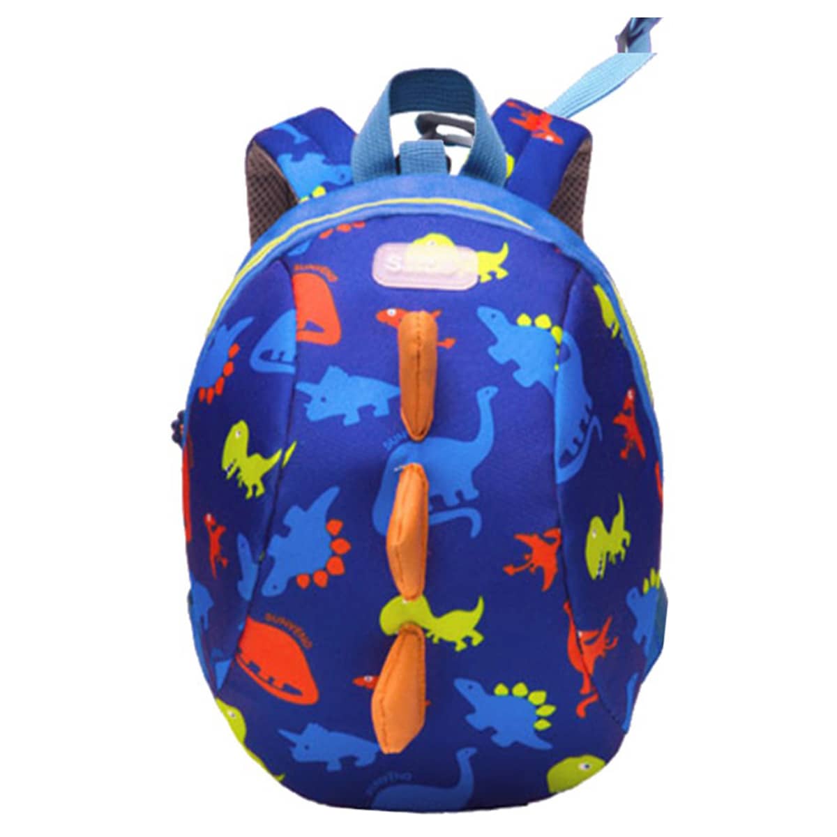 Sunveno Blue Large Dinosaur Printed Kids Backpack Unisex, 3-4 Years