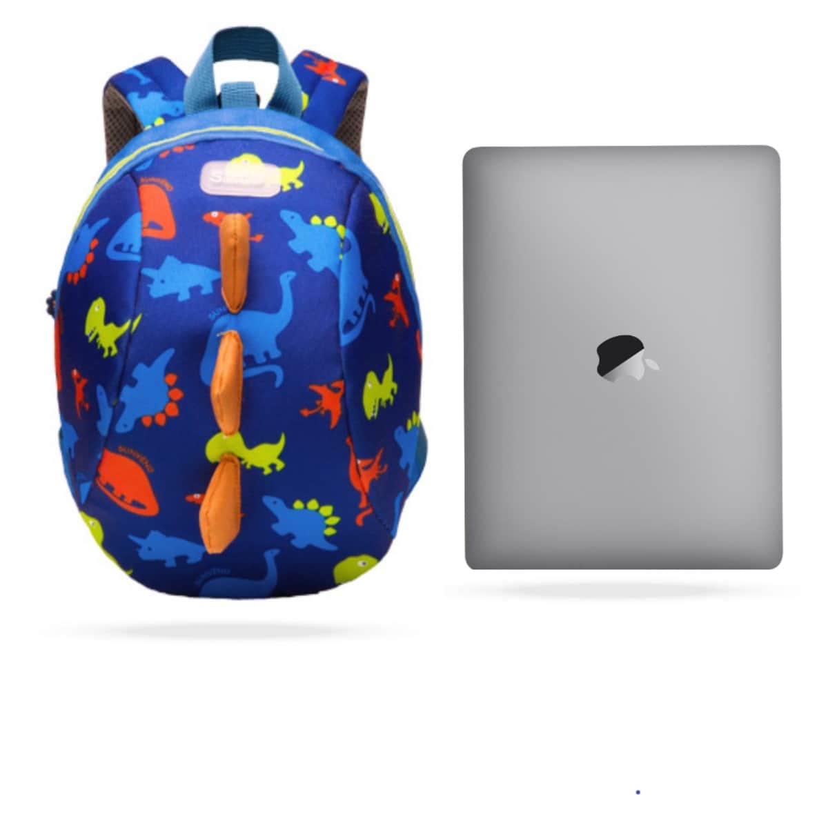 Sunveno Blue Large Dinosaur Printed Kids Backpack Unisex, 3-4 Years