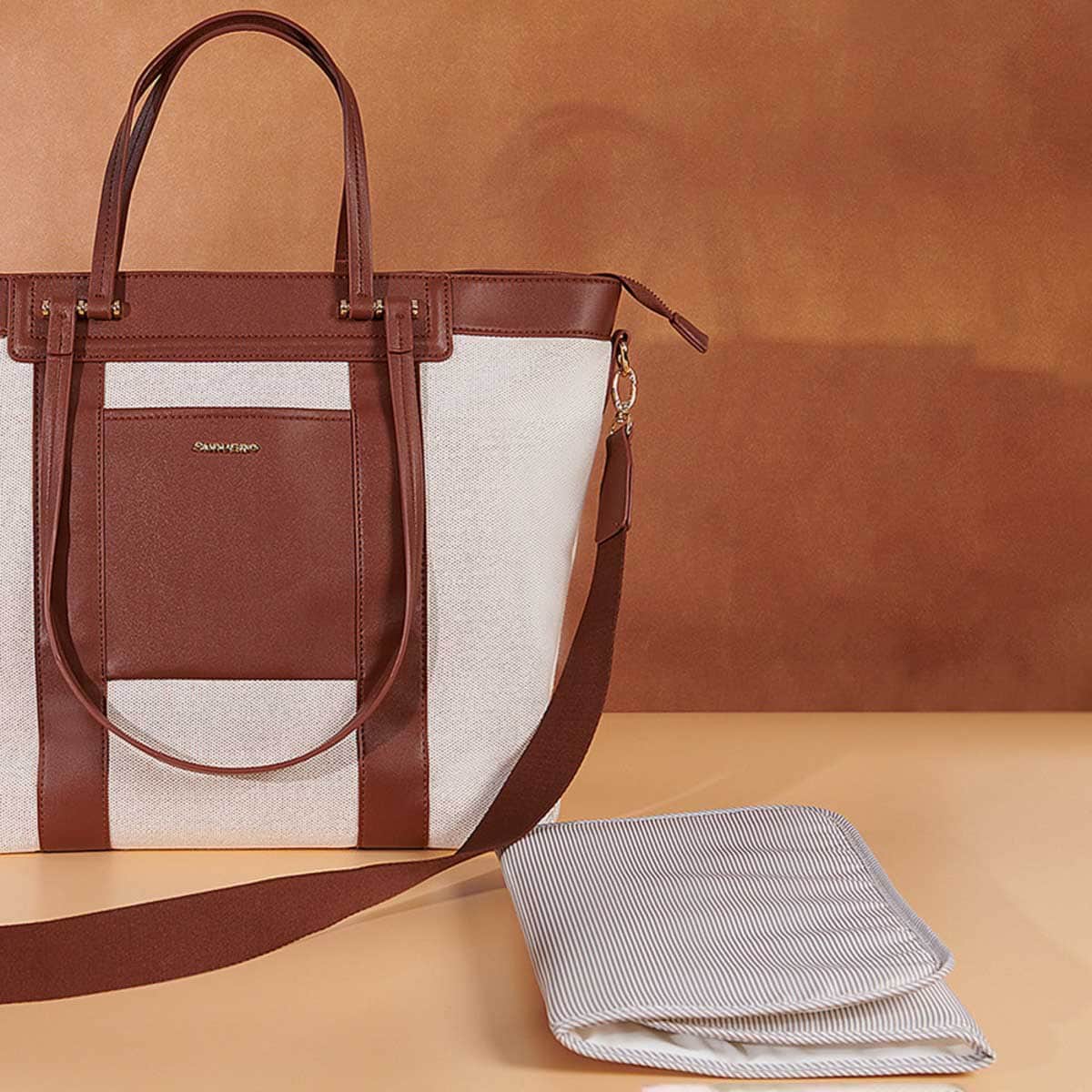 Sunveno Brown La Mode Premium Diaper Bag