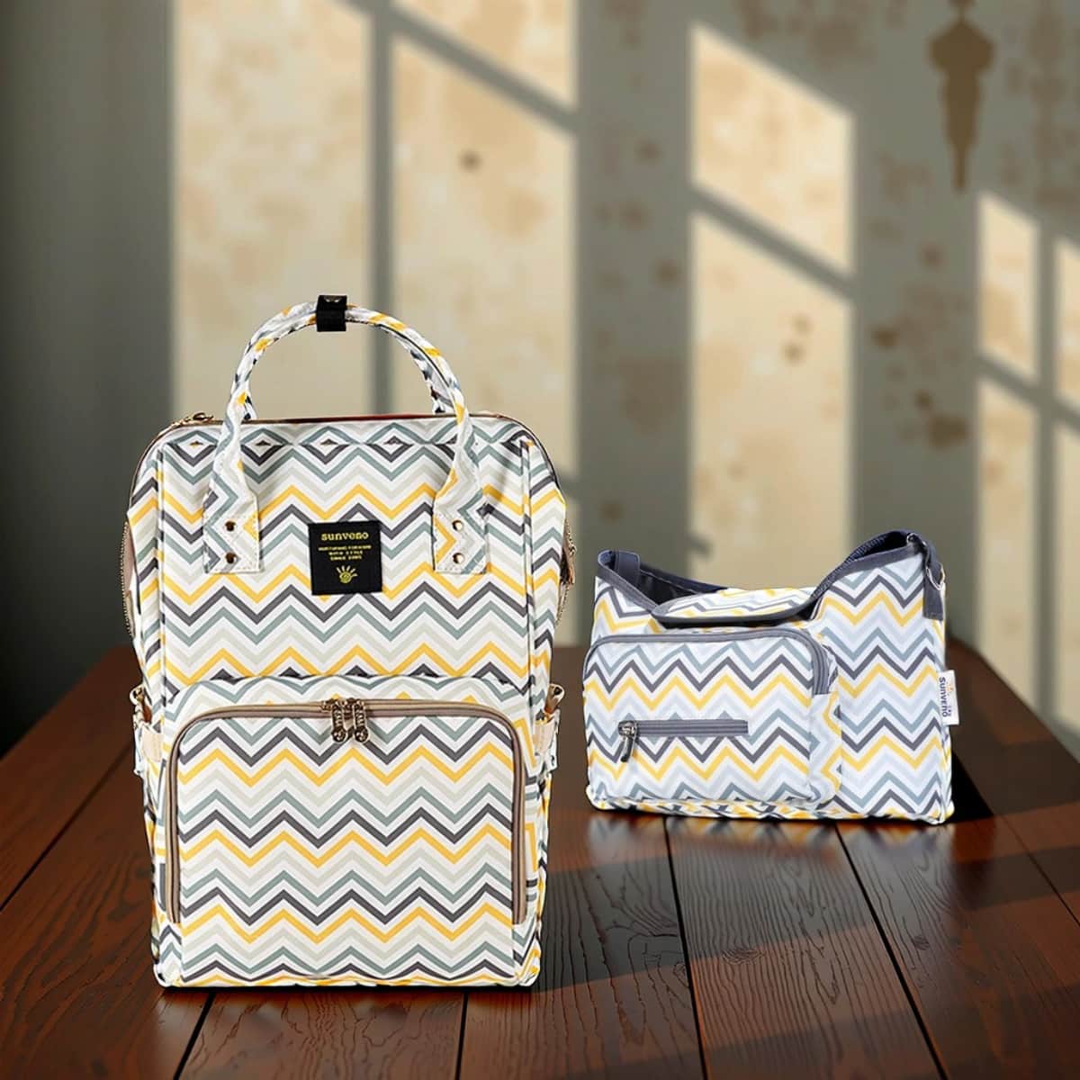 Sunveno Diaper Bag and Organizer Bag Combo Toddler