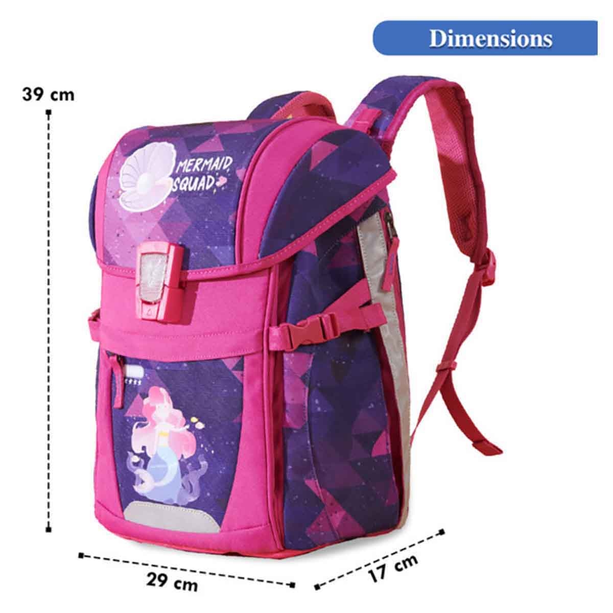Sunveno Pink Mermaid Ergonomic School Bag