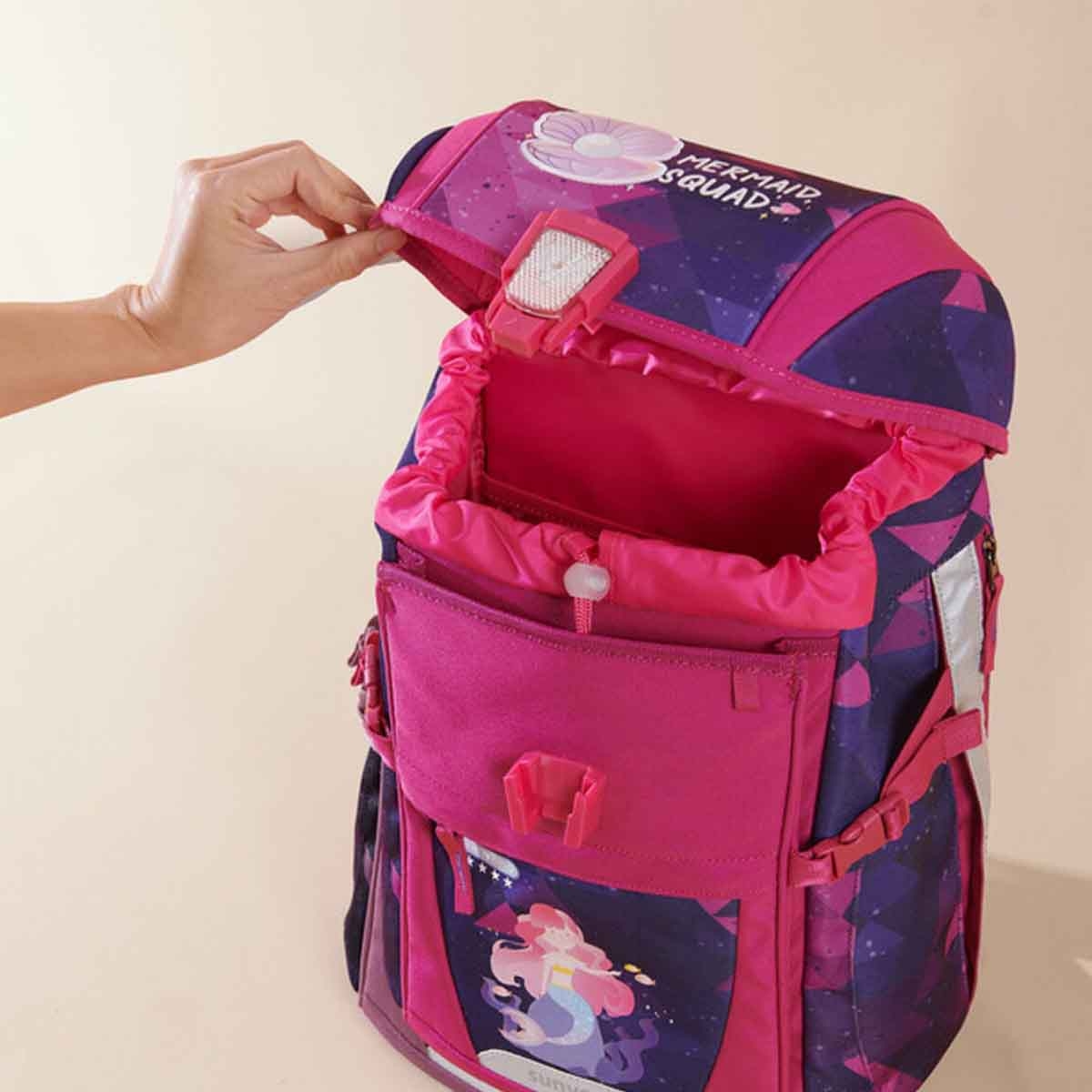 Sunveno Pink Mermaid Ergonomic School Bag