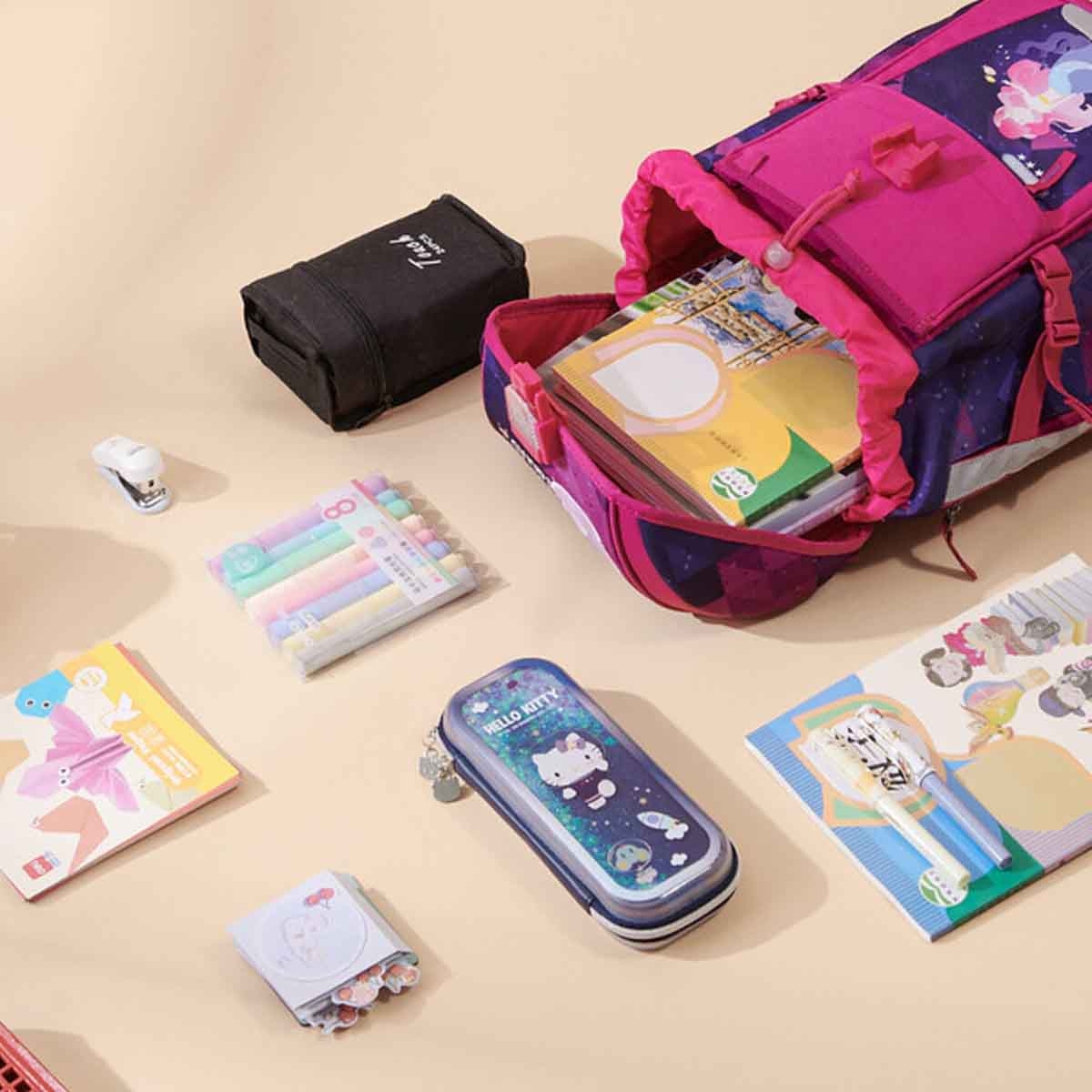 Sunveno Pink Mermaid Ergonomic School Bag