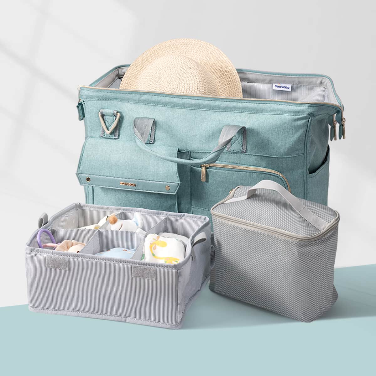 Sunveno Green 3 in 1 Travel Bag Unisex, 13+ Years