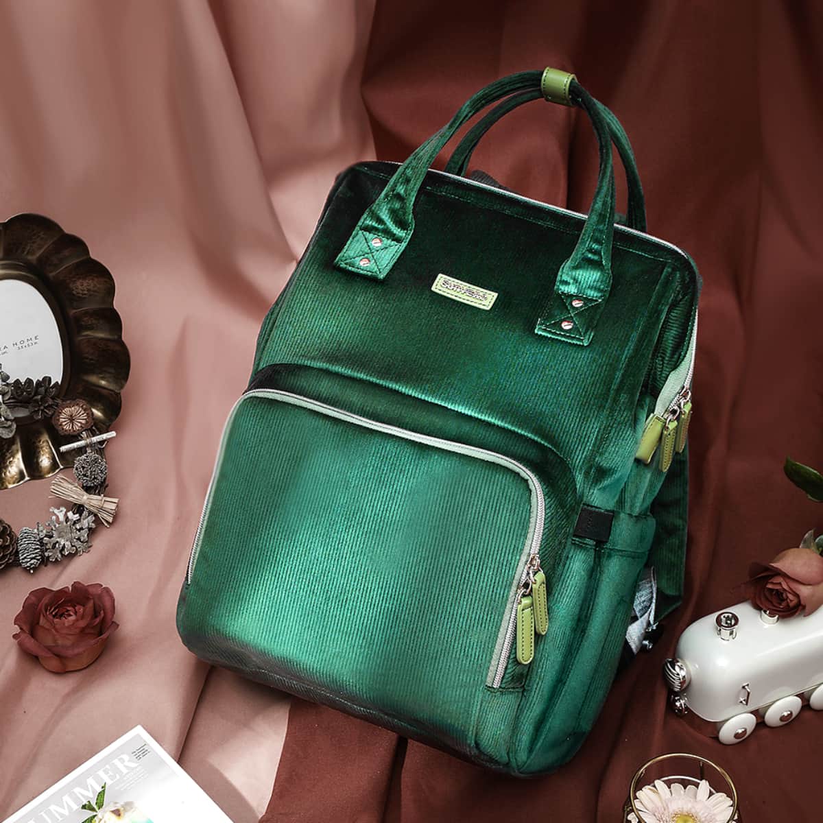Sunveno Green Diaper Bag Toddler