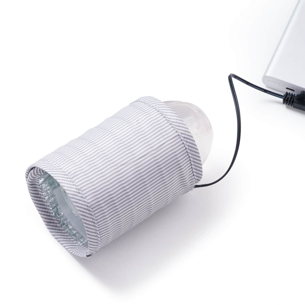صنفينو زجاجة تدفئة حليب USB للسفر باللون الرمادي للأطفال من عمر 0 إلى 2 سنة