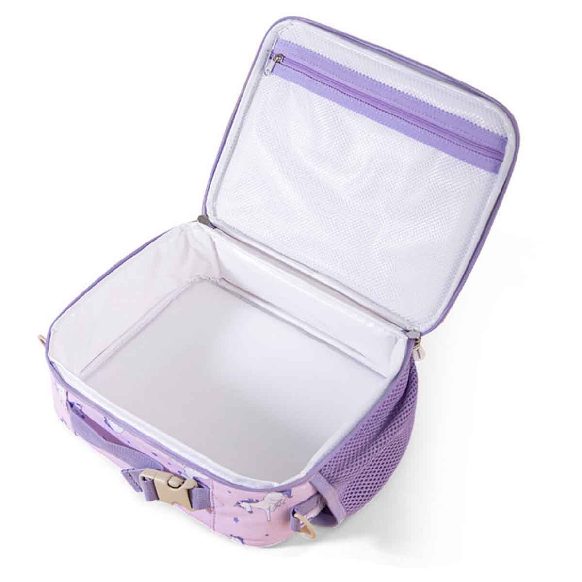 Sunveno Unicorn Purple Lunch Bag with Shoulder Strap