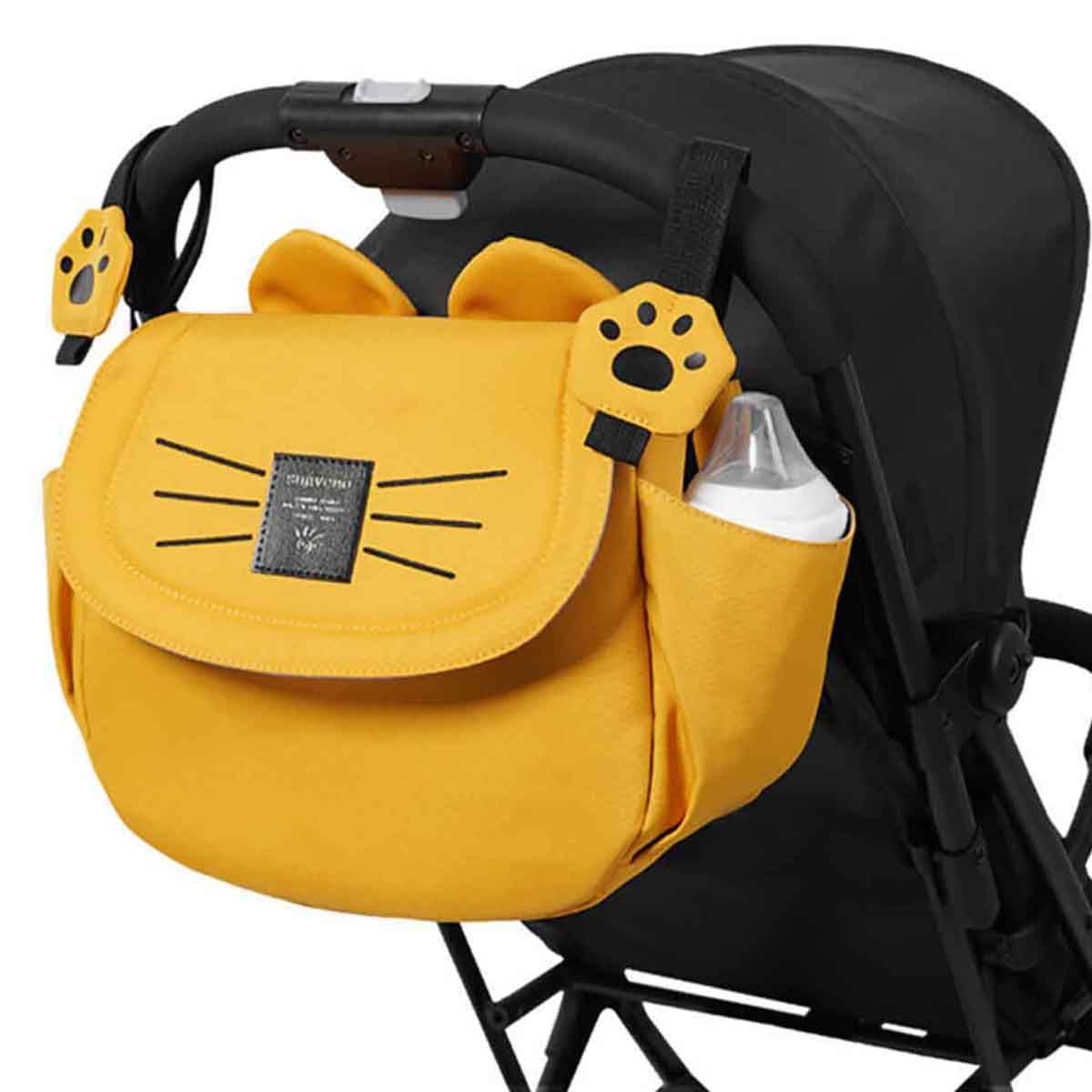 Sunveno Yellow Meow Stroller Diaper Bag
