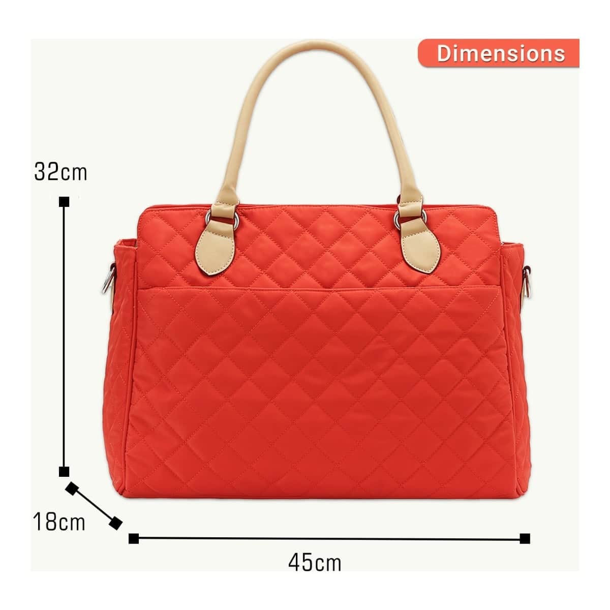 Sunveno Orange Styler Fashion Diaper Bag