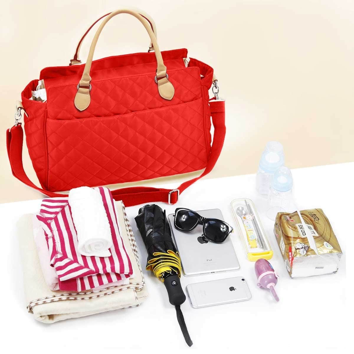 Sunveno Orange Styler Fashion Diaper Bag