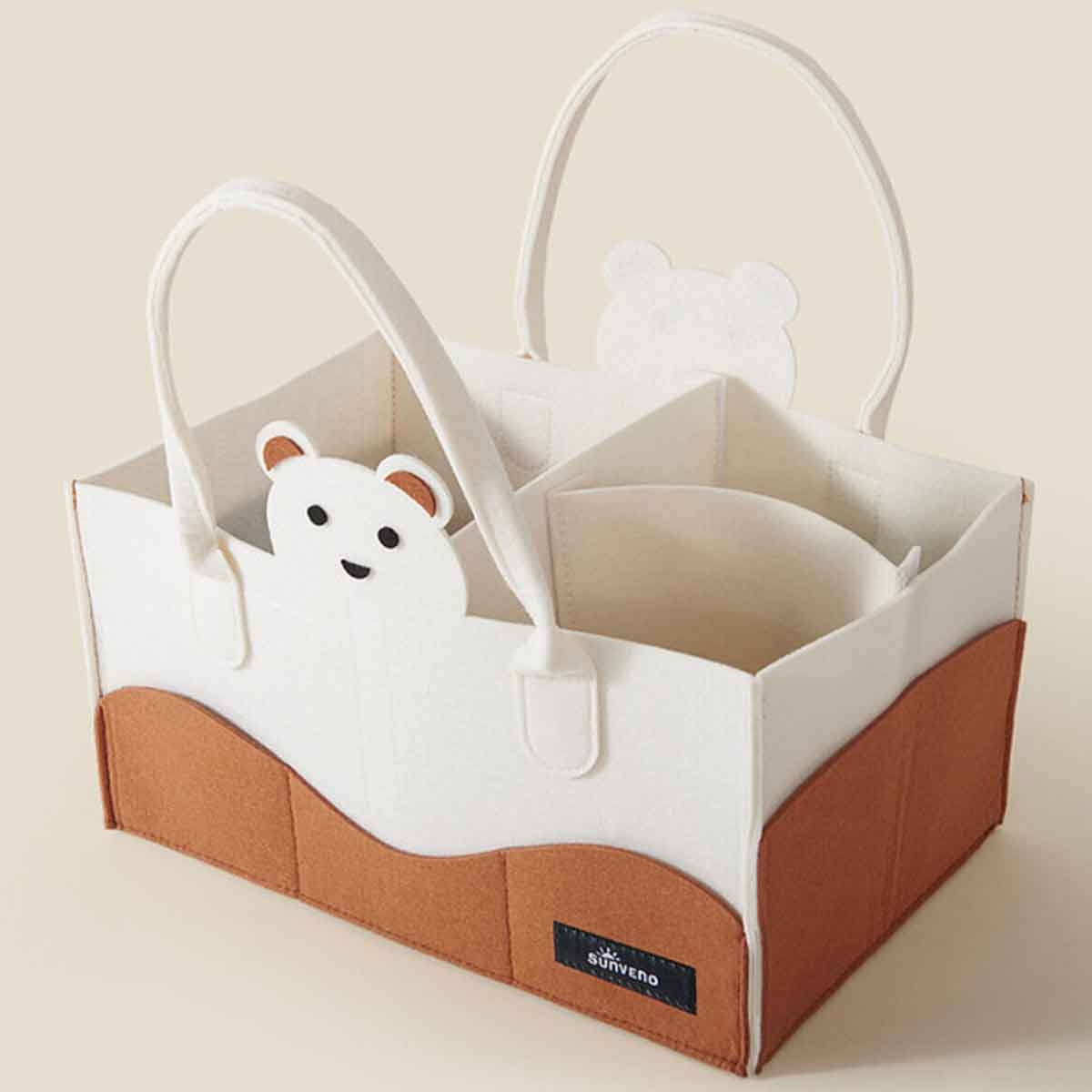 سنفينو منظم حفاضات باللون العاجي