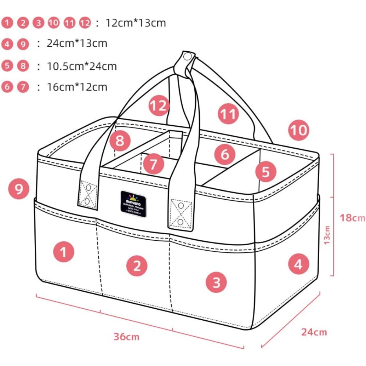 صنفينو منظم حفاضات للرضع