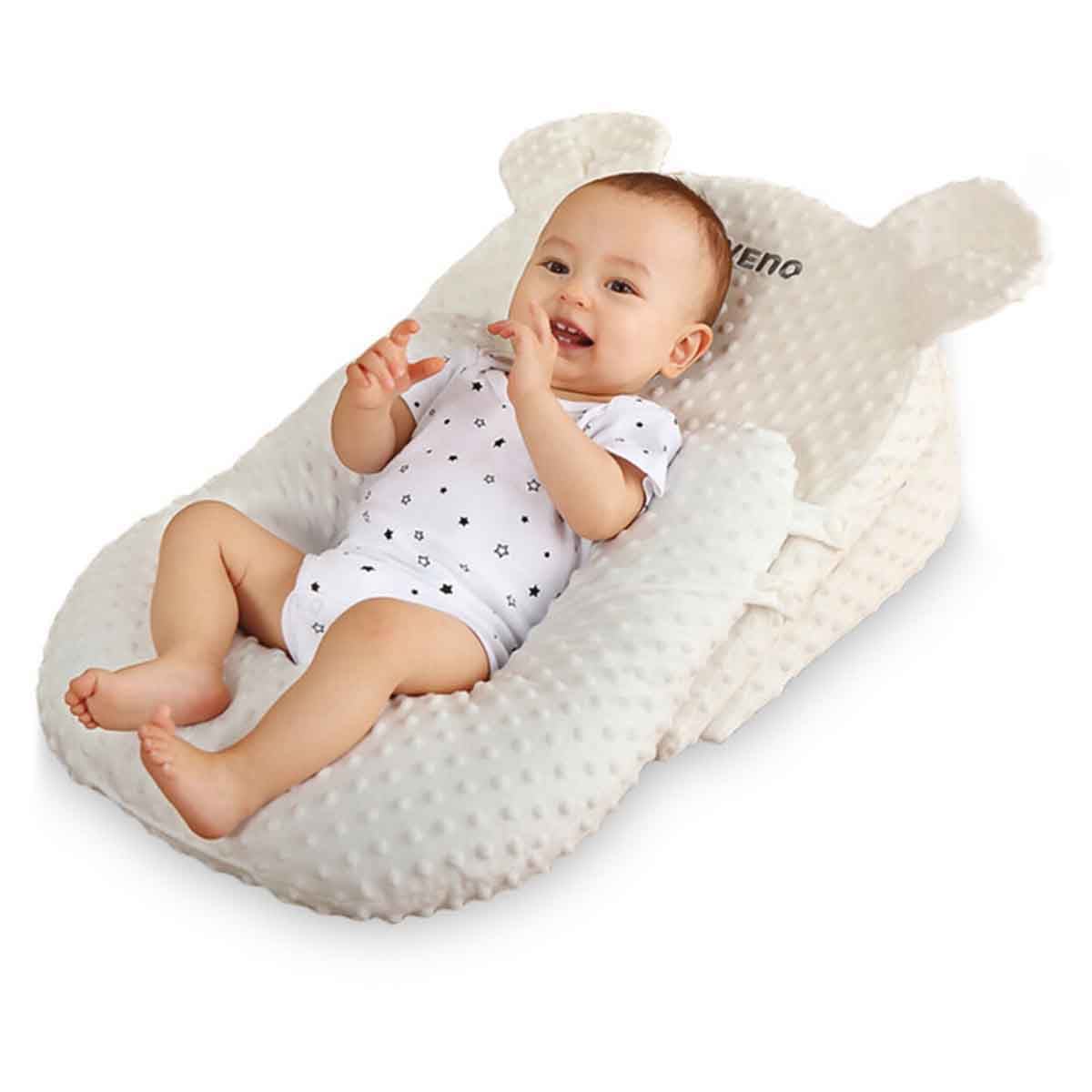 Sunveno Portable Baby Anti-Spill Milk U-Shape Pillow with 10° & 15° Slope Pad