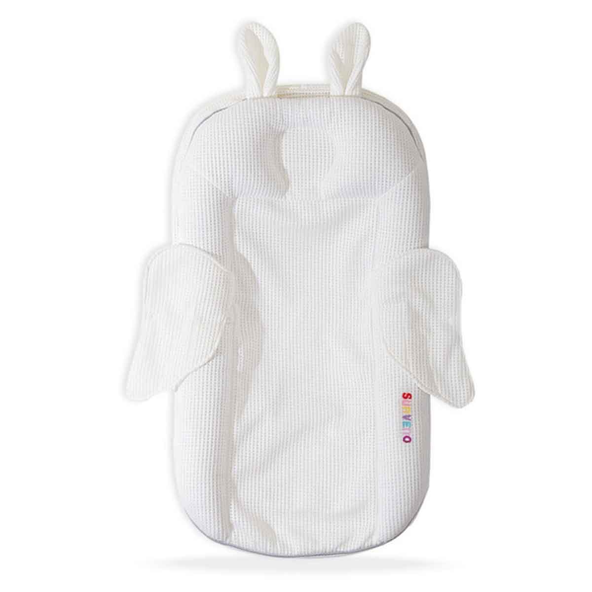 Sunveno White Portable Baby Anti-Spill Milk U-Shape Pillow with Slope Pad & Hip Pillow