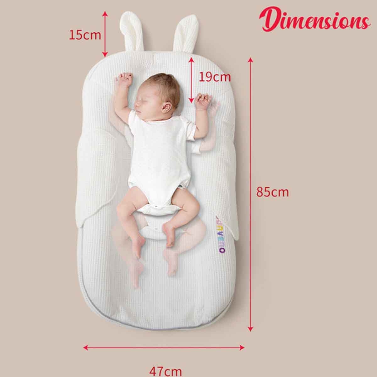 Sunveno White Portable Baby Anti-Spill Milk U-Shape Pillow with Slope Pad & Hip Pillow