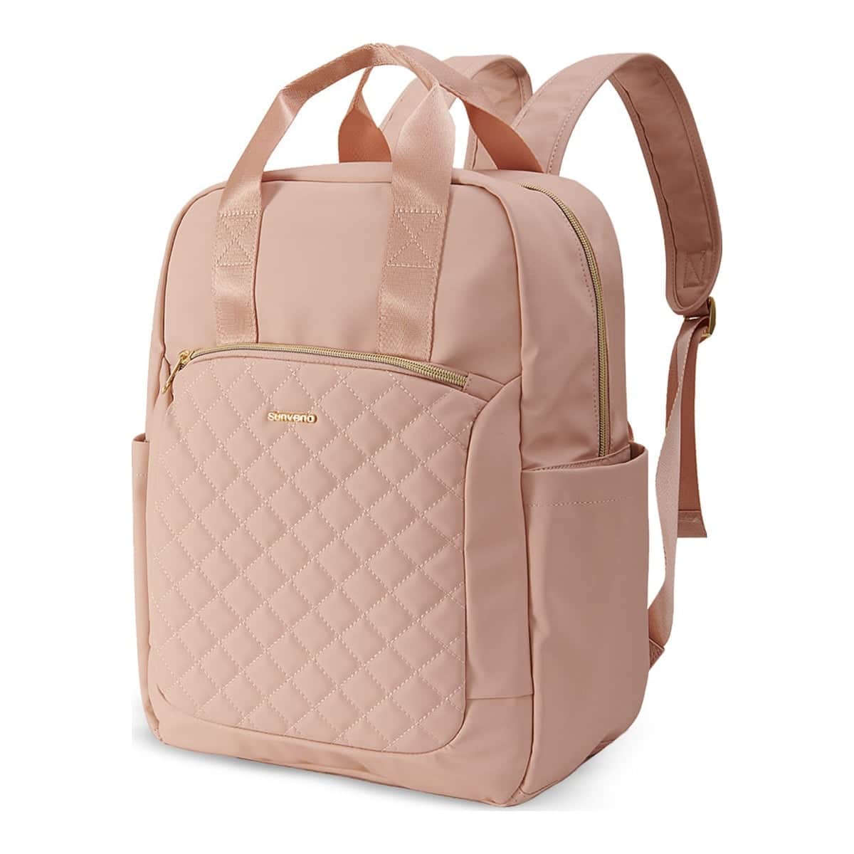 Sunveno Rose Gold Jewel Diaper Backpack with Stroller Straps