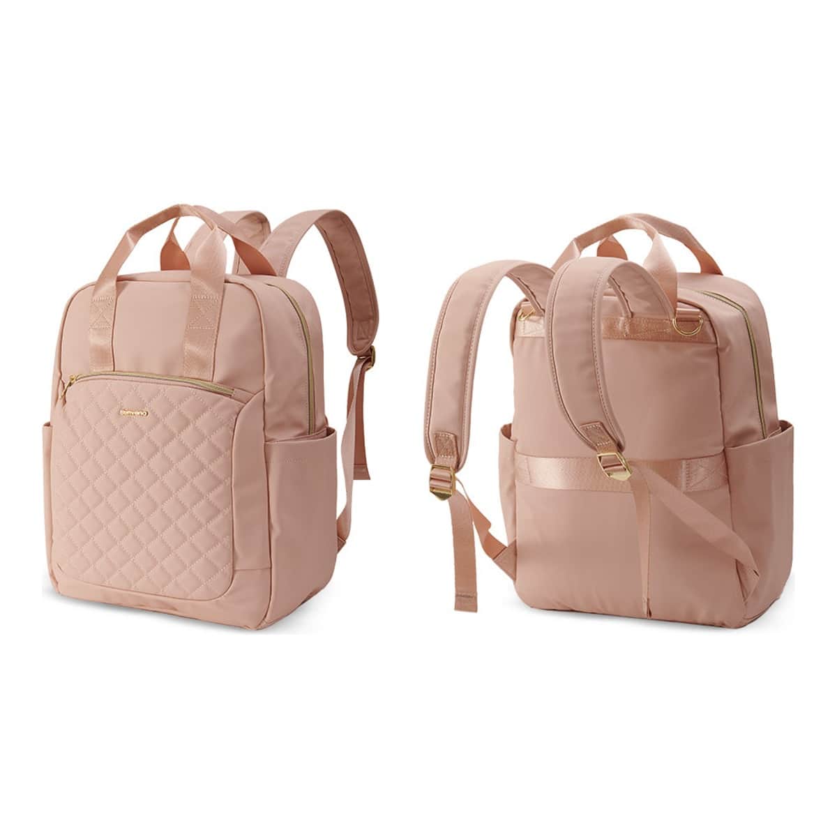 Sunveno Rose Gold Jewel Diaper Backpack with Stroller Straps