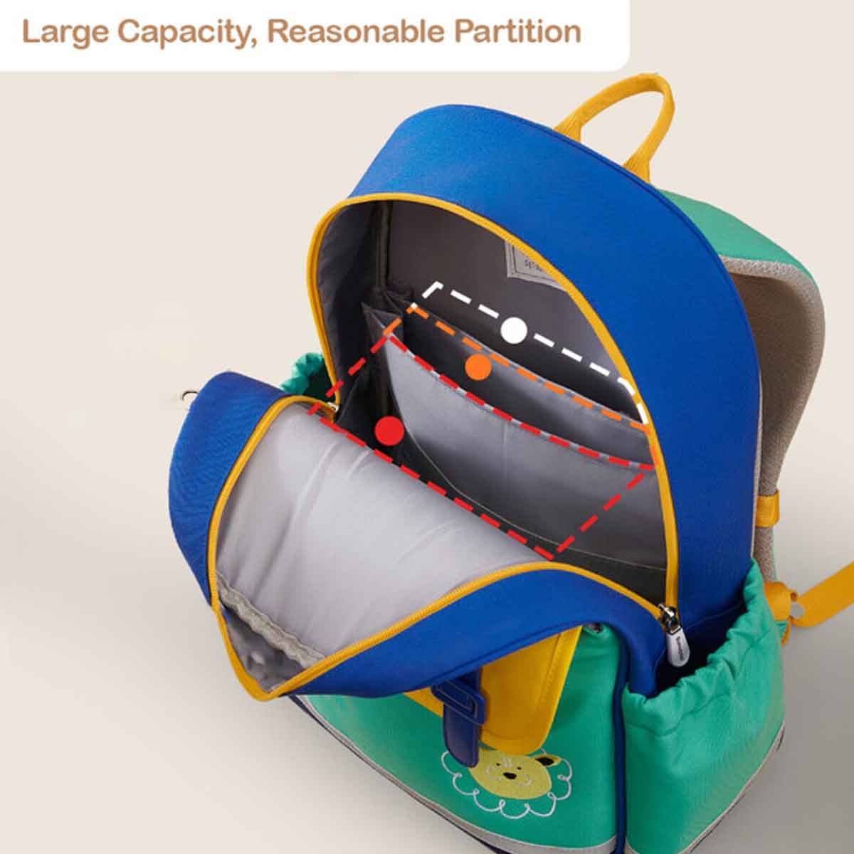 Sunveno 16" Green School Backpack