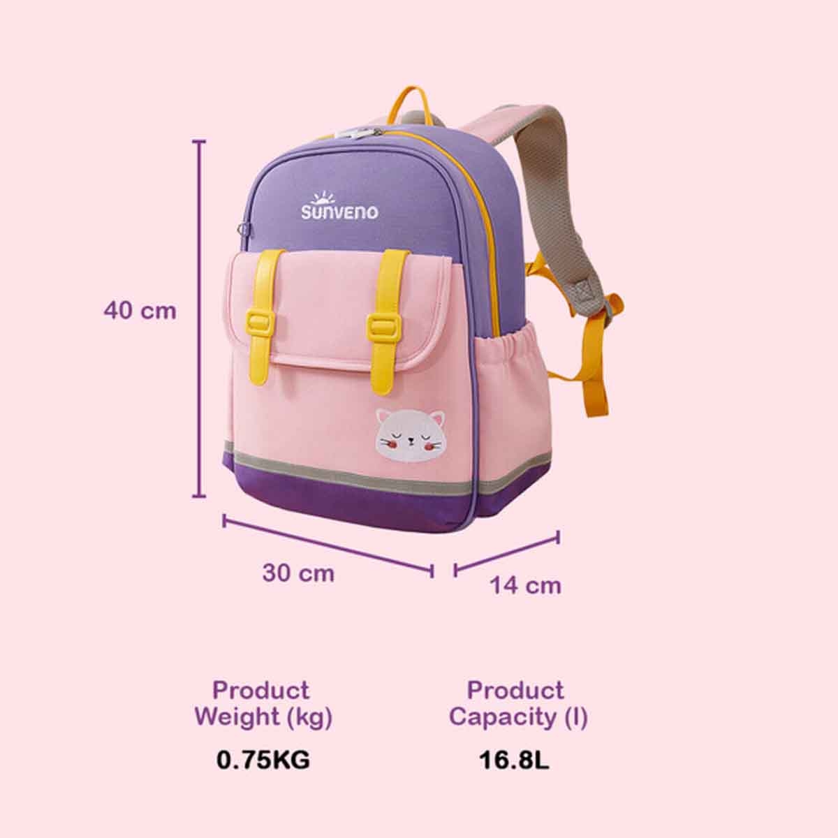 Sunveno 16" Purple School Backpack